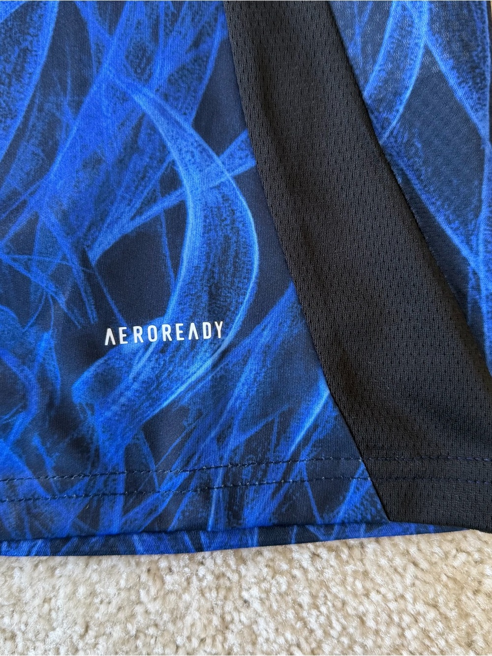 Y-3 Japan Adidas Men's Navy and Electric Blue Graphic Jersey - Picture 4 of 8